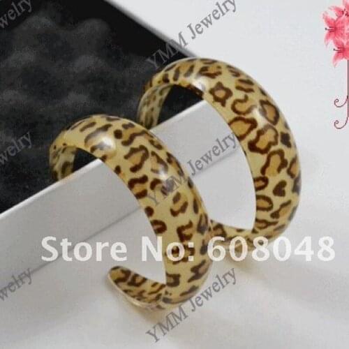 Leopard Acrylic Earrings, Freeshipping Mixed Colors Earrings, Fashion Big Plastic Earrings For Gift