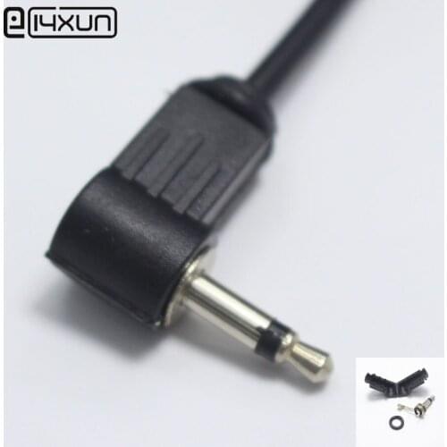 1pcs 3.5mm 2 pole Audio Video Male plug 3.5 Mono Headphone Connector Welding Type Right Angle Plugs