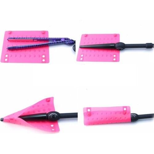 1pc Useful Soft Silicone Heat Proof Mat Heat-resistant Mat For Curling Iron Dryer HairStraightener Hairdressing Stylin Accessory