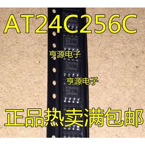 10PCS AT24C256 AT24C256C-SSHL-T 2ECL SOP-8 8
