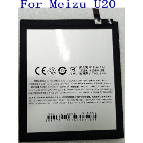 Brand new Original 3260mAh Meizu BU15 Battery For Meizu U20 Mobile Phone