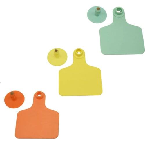 100set of farm animals cattle TPU ear mark without word cattle ear label typing copper head earrings animal identification card