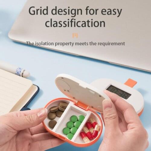 3 Grids Mini Electronic Timeable Pill Box Travel Medicine Storage Pill Case Organizer Independent Lattice Drug Container