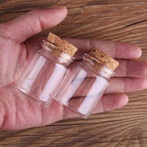 3pcs 30ml 37*50mm Candy bottles Glass Bottles with Cork Lids Spice Jars Pill Container Glass vessels Glass Jars Storage Jars