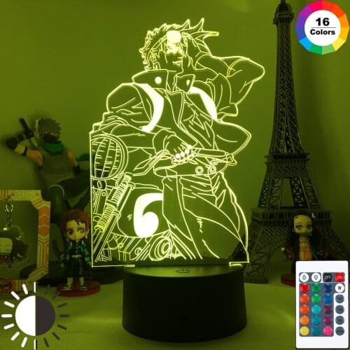Anime JoJo Bizarre Adventure 3d Lamp Figure for Bedroom Decor Light Manga Jojo Led Night Light Joseph Joestar Birthday Gift