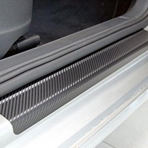 4pcs. Car door sill cover scratch-resistant carbon fiber sticker for Kia Rio K2 K3 K5 K4 Cerato,Soul,Forte,Sportage R,SORENTO
