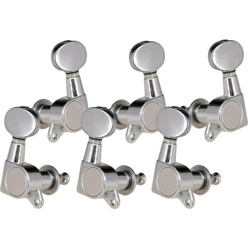 6PCS Guitar String Tuning Pegs Tuners for Acoustic Electric Guitar musical instruments 3R3L Silver