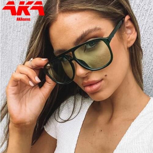 AKAgafas 2021 Oversized Sunglasses Women 2021 Brand Designer Square Eyewear Women/Men Vintage Glasses Women Luxury Oculos De Sol