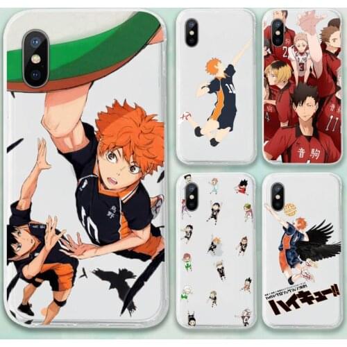 Anime volleyball boy Phone Case Transparent for iPhone 11 12 mini pro XS MAX 8 7 6 6S Plus X 5S SE 2020 XR