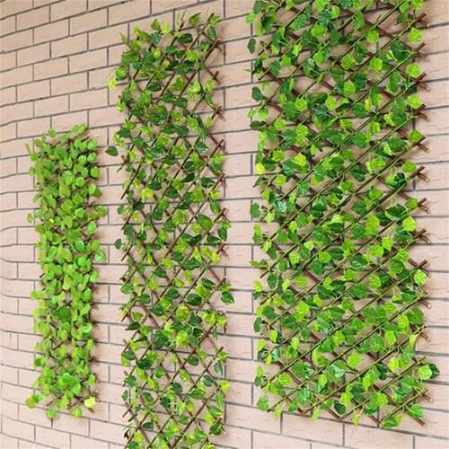 Artificial Leaf Privacy Fence Roll Wall Expanding Fence Retractable Fence Artificial Garden Plant Fence Outdoor Decorate