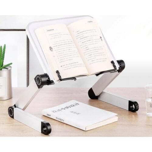 Creative Aluminium Alloy Metal 360 Degree Adjustable Shelf Stand Book Reading Bookshelf Laptop Holder Accesories Stationery