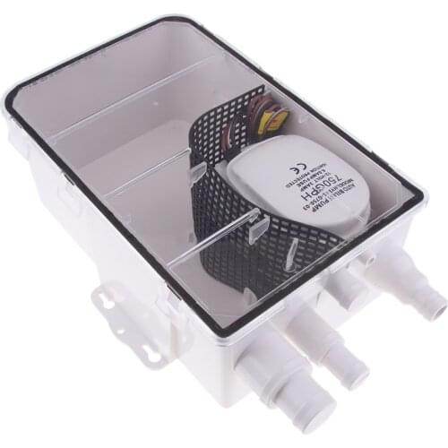 Boat Marine Automatic Bilge Shower Sump Pump System, Multi- Port Inlet- (750GPH )