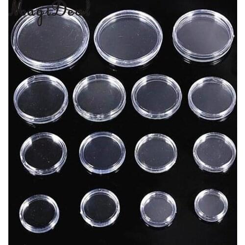 MagiDeal 100Pcs/Lot Boxed Coin Capsules Coin Case Transparent Color 18mm/23mm/27mm/32mm/38mm/40mm/45mm/50mm