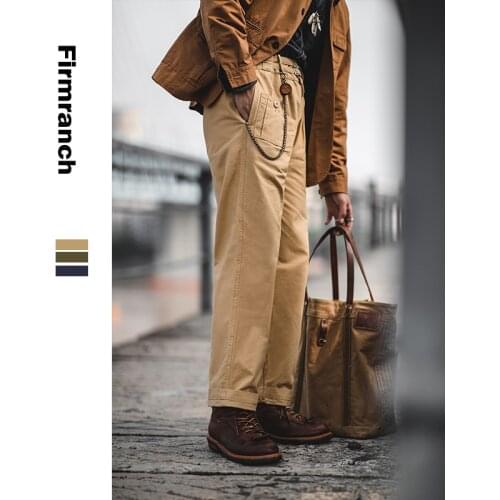 Firmranch New Men/Women British Military Gurkha Bermuda Cargo Pants American Casual Trouser Straight Ins Vintage Long Slacks