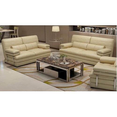 Living Room Sofa set furniture real genuine cow leather sofas couch puff asiento muebles de sala canape 2+3 seater sofa cama