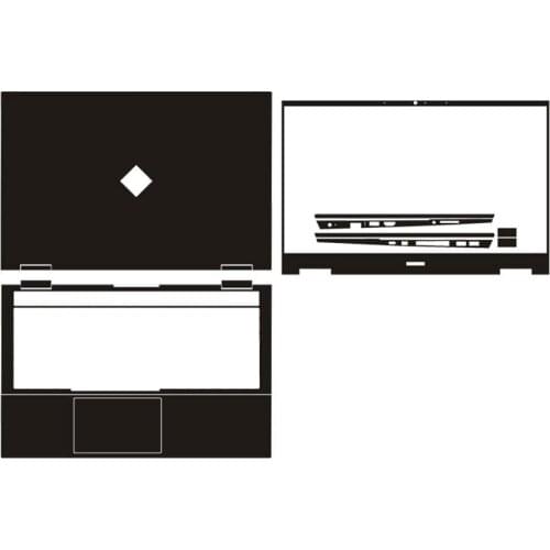 Laptop Carbon fiber vinyl Skin Sticker Cover For HP OMEN 15 EN0154ng en0000 en0008na en0006na EN0171NG en0435ng en0271ng en0261