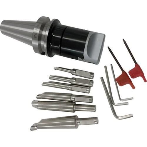 New BT40 M16 arbor F1 -12 50mm boring head & shank 12mm 6pcs borng bars & 30pcs carbide inserts