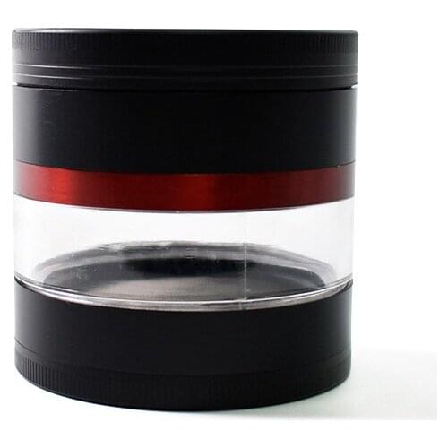 New Hot Sale 4-layer Transparent Side Window Herb Spice Tobacco Grinder Crushes Herbs Grass Cigarette Accessories
