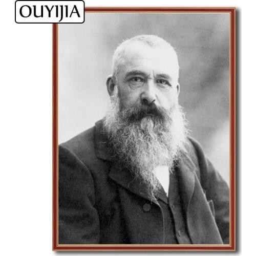 OUYIJIA Portrait Of Monet 5D DIY Character Diamond Famous Painting Embroidery Picture Of Rhinestone Decoration Diamond Mosaic