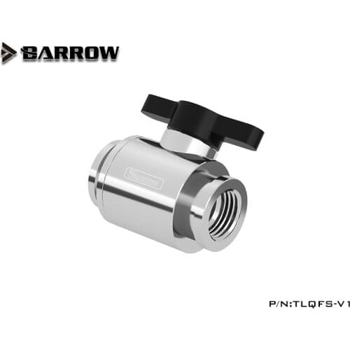 BARROW Water Valve Switch Aluminium Handle Double G1/4' Inner Female to Female Switch F to F Interface Metal V