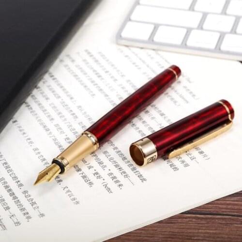 Picasso 902 Noble Gentleman Series Fine Nib Fountain Pen Agate-Red Writing Pen For Office & Home Supplies