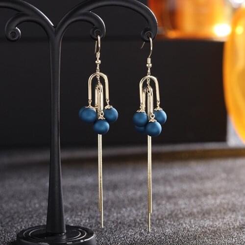 Luxury Wedding Pearl Earrings For Lady 2021 Fashion Beads Tassel Dangle Brand Jewelry Romantic Bridal Earring