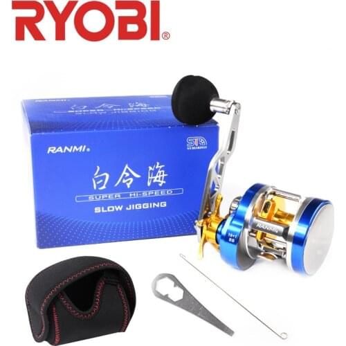 RYOBI Bait Casting 10+1BB 6.8:1 Fishing Reel Baitcasting W30 Right Left Handle Max Drag 12KG Fishing Reel Saltwater Drum Wheel