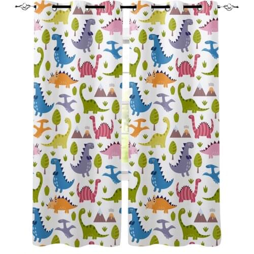 Lovely Dinosaur Patterns Blackout Curtain Living Room Window Curtain Childrens Blackout Curtains for The Bedroom