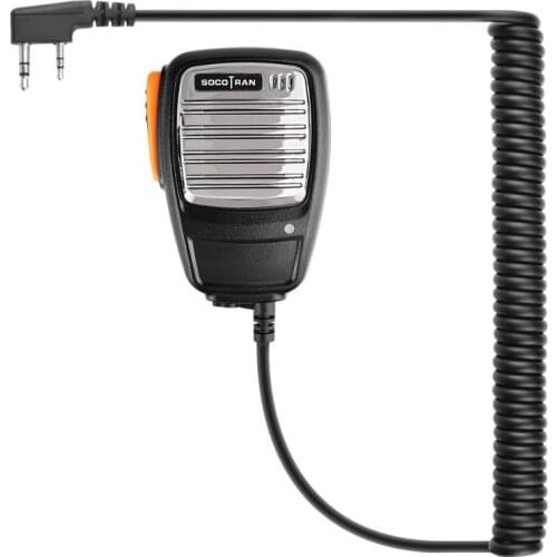 SOCOTRAN RSM-K01 2Pin TK Plug Remote Speaker Microphone with 3.5mm headset Audio Jack for Kenwood Baofeng Walkie Talkie