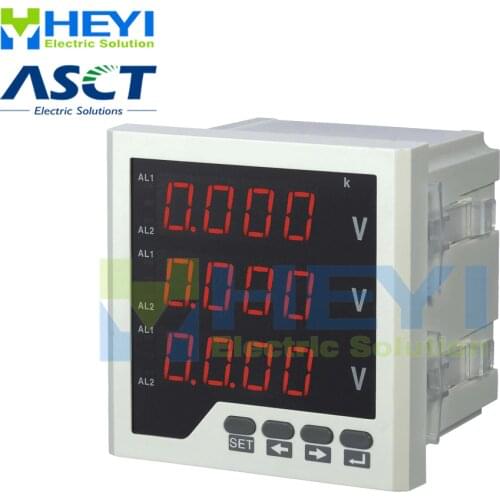 Three phase LED digital voltage meter AC voltage meter