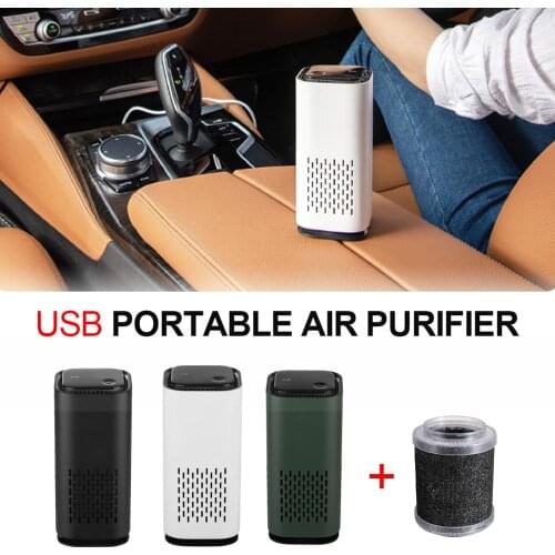 USB Car Negative Ion Air Purifier Household Bedroom Mini Deodorization Office Sterilization Filter Negative Ion Generator