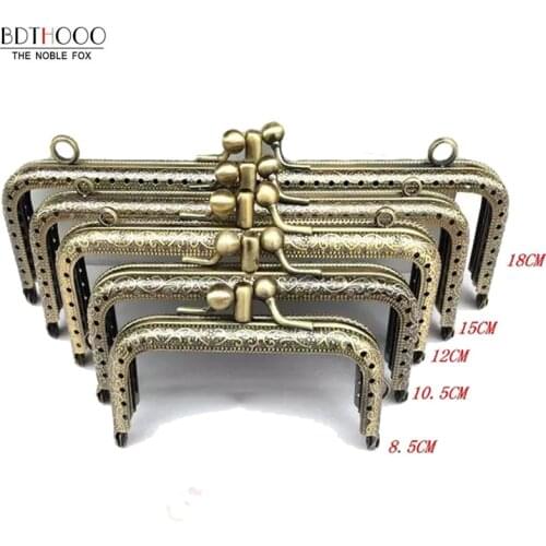 NEW Double layer DIY Metal Frame Purse for Clutch Coins Bag Handle Kiss Clasp Lock Accessories For Bag 8.5/10.5/12.5/15/18cm
