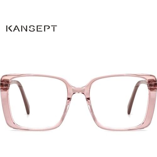 KANSEPT DESIGN Women Square Glasses Frame Big Square Fashion Myopia Prescription Eyeglasses New Arrival for Women MG6114