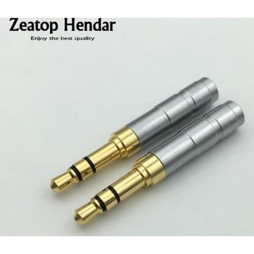 10Pcs HIFI 3.5mm 3Pole Stereo Plug Earphone Pin Audio Jack for Denon AH-D600 D7100 D7200 / Beyerdynamic Mini 3.5 Copper Adapter