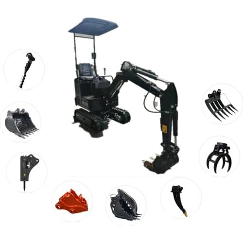 1000 Kgs Mini Excavator Small Digger EURO 5 EPA Engine 1 Ton Crawler Digging Machine