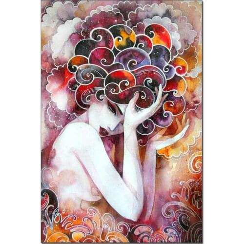 5d DIY Abstract woman Scenery picture of rhinestone diamond painting cross stitch kits diamond embroidery sale mosaic crafts