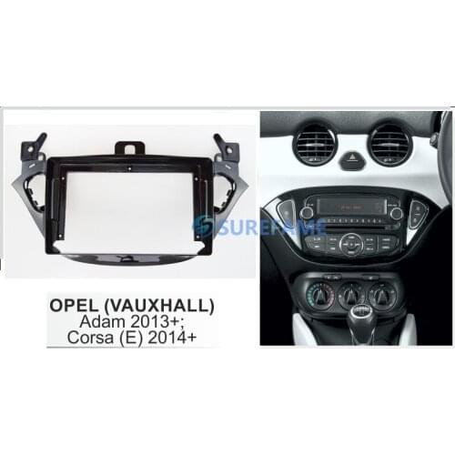 9 inch Car Fascia Radio Panel for OPEL Adam 2013+, Corsa (E) 2014+ Dash Kit Install Facia Console Bezel Plate 9inch Trim Adapter