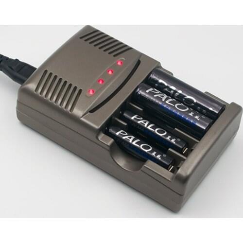 For AA AAA 9V NiCd NiMh Rechargeable Batteries ABS PC Quick Charger With LED 4 Slots Smart Intelligent Battery Charger