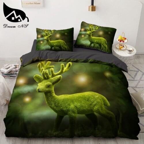 Drean NS 3D HD Print Bedding Set Custom/King/Queen,3PCS Duvet Cover Set,Quilt/Blanket Cover Set,Bedclothes forest Drop Ship