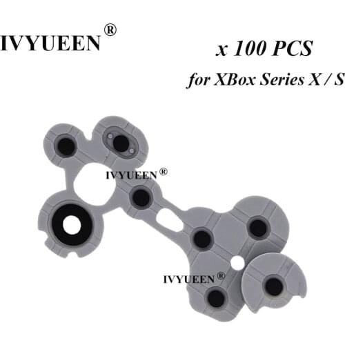 IVYUEEN 100 PCS High Quality for XBox Series S X Controller Original Conductive Rubber Buttons Contact Pad Repair Accessories
