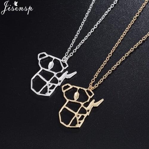 Jisensp Gold Koala Necklace Australian Koala Bear Woodland Necklaces Animal Pendants for Women Men Jewelry collier femme