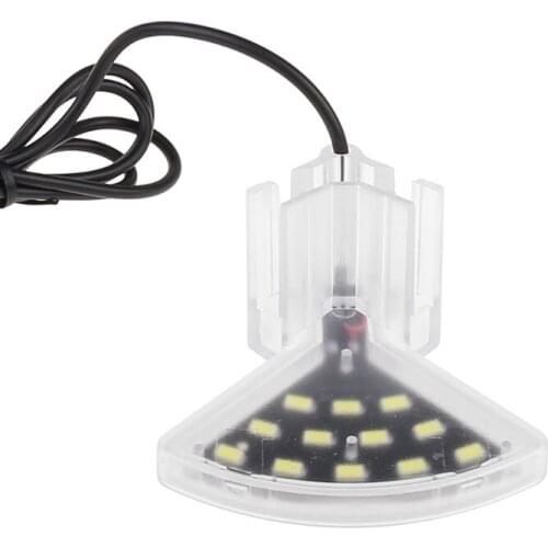 K5DC EU 100-240V LED Clip-on Fish Tank Aquarium Lighting Bulb Water Aquatic Plant Growth Lamp White Light