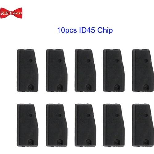 KEYECU 10pcs ID45 Carbon Transponder Chip Blank Car Key Chip for Peugeot