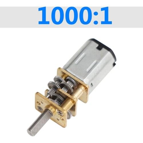 12GA 1000:1 DC 3V 6V 12V Ultra low speed Small Electric Metal Gear Motor N20 RC smart car Robot engine Toys Tail shaft Encoder