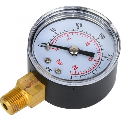 Mechanical Pressure Gauge 1/8inch BSPT Bottom Mount Connection for Air Oil Water