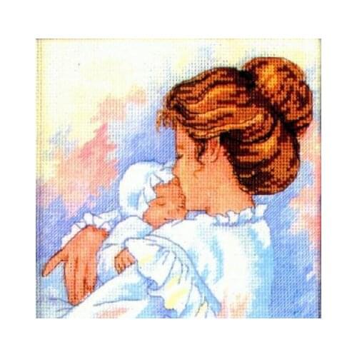 MM cross stitch kits Counted Cross Stitch Kit Tenderness A Mothers Lasting Love Mother Mum and Baby Infant Kid Child dim