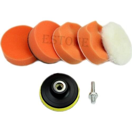 High Gross 75mm 3" Polishing Buffing Pad Kit for Car Polisher Buffer New