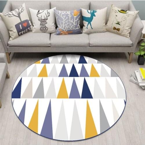Nordic Minimalist Geometric Circular Carpet Living Room Coffee Table Hanging Basket Chair Cushion Mirror Computer Chair Foot Mat