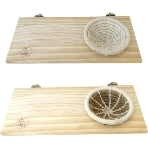 Bird Breeding Nest Perch Wooden Hamster Mouse Stand Platform Cage Exercise Toys for Small Animals Pigeon