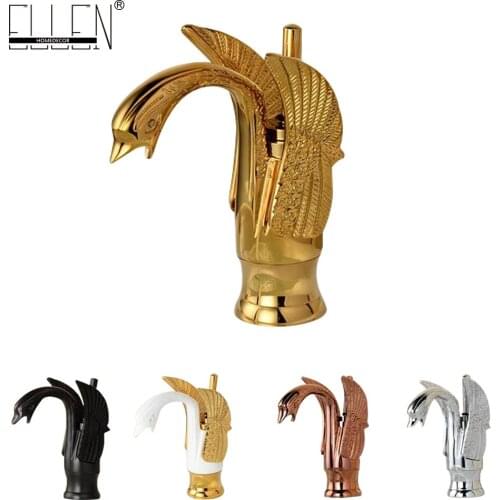 Vidric Swan faucet chrome oil-rubbed bronze rose gold and white painted gold chrome faucets bathroom sink tap mixer